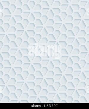 Neutral light gray seamless pattern with 3D effect. Tileable vector background. Stock Vector