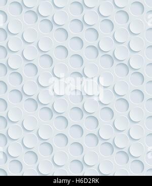 Neutral light gray seamless pattern with 3D effect. Tileable vector background. Stock Vector