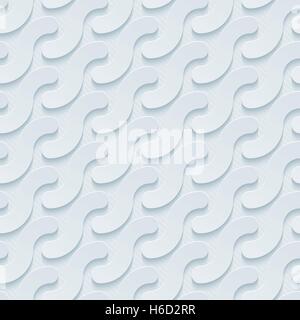 Neutral light gray seamless pattern with 3D effect. Tileable vector background. Stock Vector