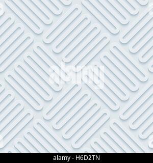 Neutral light gray seamless pattern with 3D effect. Tileable vector background. Stock Vector