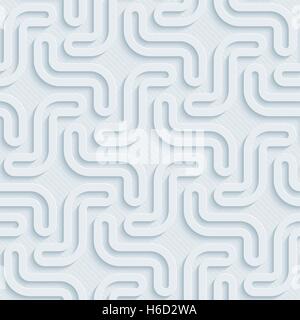 Neutral light gray seamless pattern with 3D effect. Tileable vector background. Stock Vector