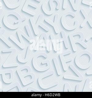 Neutral light gray seamless pattern with 3D effect. Tileable vector background. Stock Vector