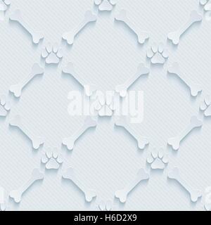 Neutral light gray seamless pattern with 3D effect. Tileable vector background. Stock Vector
