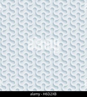 Neutral light gray seamless pattern with 3D effect. Tileable vector background. Stock Vector