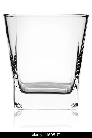 Empty glass for whiskey isolated on white background Stock Photo