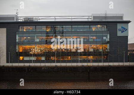 STV headquarters pacific quay Glasgow tv studios by the clyde Stock Photo