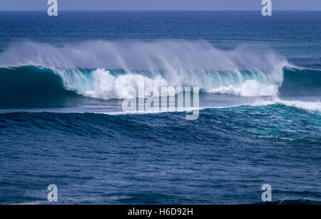 Ocean Wave Waimea Bay north shore Oahu Hawaii Stock Photo