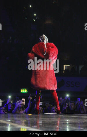 Louisa Johnson performing live on stage at the 2016 KISS Haunted House Party at the Wembley Arena in London. Photo date: Thursday, October 27, 2016. Photo credit should read: Roger Garfield/Alamy Stock Photo