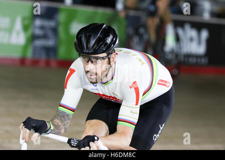 London, UK. 27th Oct, 2016. Bradley Wiggins. Cyclists compete in the third day of the London Six Day cycling event. Lee Valley Velodrome, Olympic Park, London, UK. Copyright Credit:  carol moir/Alamy Live News