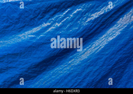Blue pattern plastic cloth texture background Stock Photo