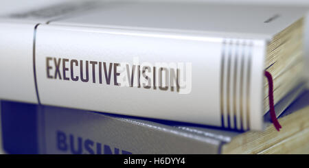 Book Title of Executive Vision. 3D. Stock Photo