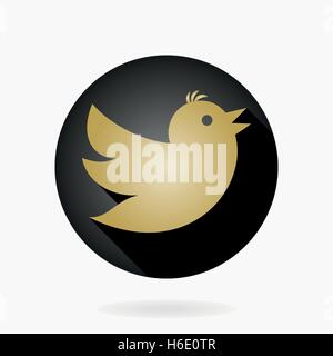 Flying Bird Vector Flat Icon Stock Vector