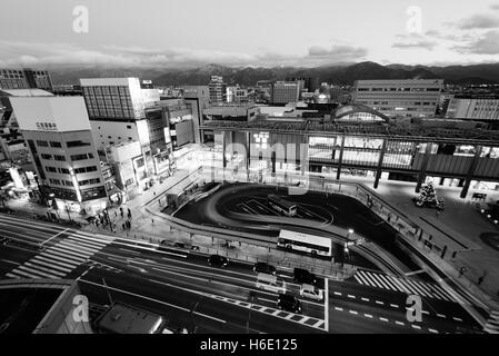 Nagano, Japan - December 27, 2015: Naganois the capital city of Nagano Prefecture. Stock Photo