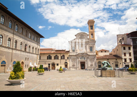 Sqare and chiesa di San Salvatore Ognissanti Stock Photo