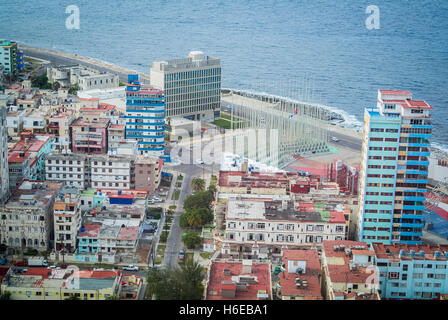 Aerial view of Le Vedado Havana Cuba Stock Photo