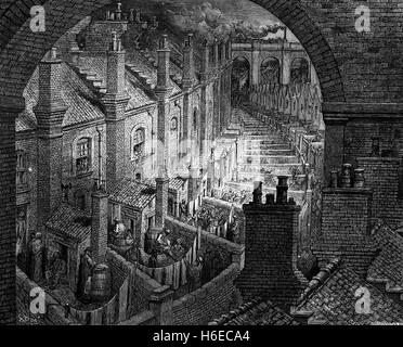 LONDON SLUMS in 1872 in the Whitechapel area Stock Photo - Alamy