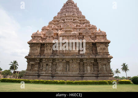 Brihadisvara Temple, Gangaikondacholapuram, Tamil Nadu, India. View from West. Stock Photo