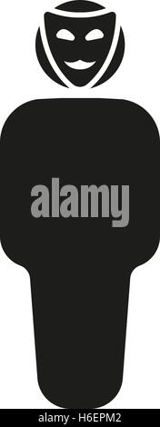 The anonym icon. Unknown and faceless, impersonal, featureless symbol. Flat Vector illustration Stock Vector