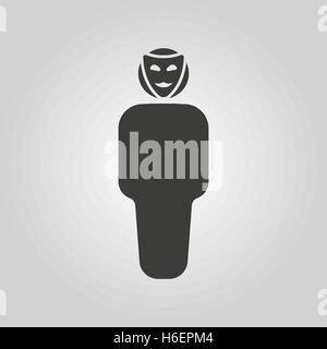 The anonym icon. Unknown and faceless, impersonal, featureless symbol. Flat Vector illustration Stock Vector