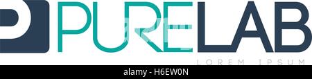 Pure Lab Concept  Logo Design Stock Vector