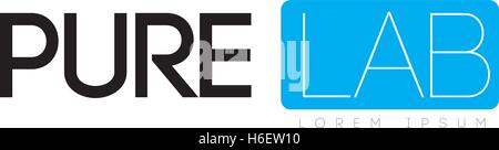 Pure Lab Concept  Logo Design Stock Vector