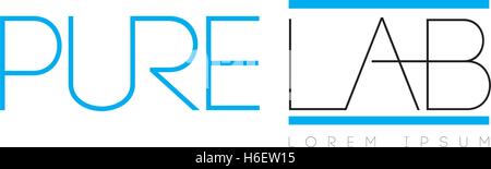 Pure Lab Concept  Logo Design Stock Vector