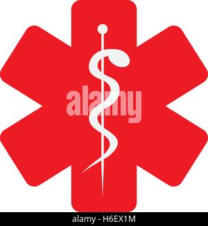 heatlhcare asclepius rod icon image vector illustration design Stock Vector