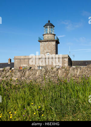 Lighthouse at Barneville-Carteret, Normandy, France Stock Photo