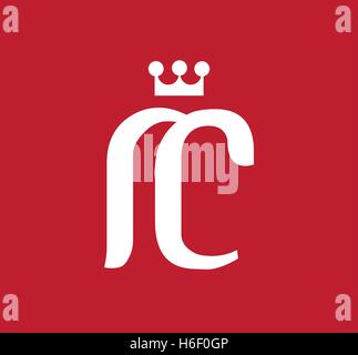 RC Logo Concept Design Stock Vector