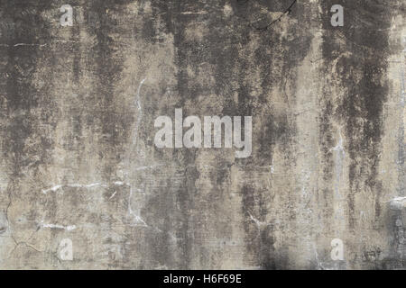Stained cement wall forms an irregular pattern that can be used for backgrounds. Stock Photo
