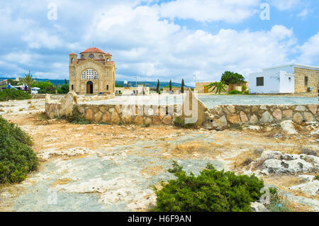 The church of St George located at Agios Georgios archaeological site, Pegeia, Cyprus. Stock Photo