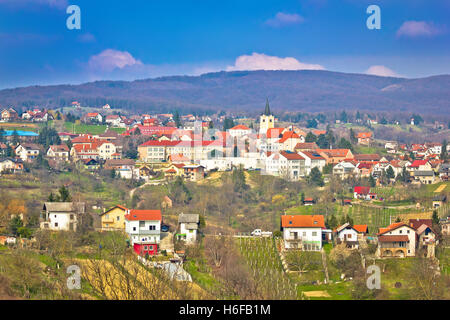 Town of Sveti Ivan Zelina view, Prigorje, Croatia Stock Photo