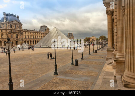 The Louve Art Museum in Paris, France, Europe Stock Photo