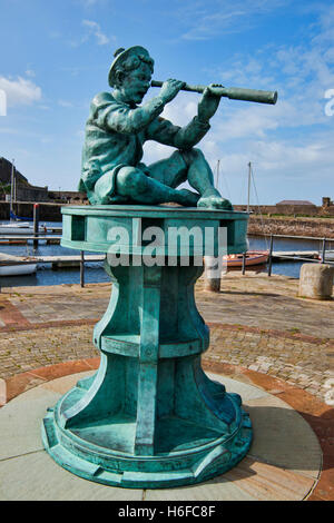 Whitehaven busy harbour and marina, Cumbria, England Stock Photo