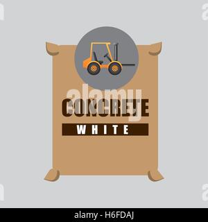 excavator machine concrete graphic vector illustration eps 10 Stock Vector