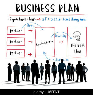 Business Plan Strategy Diagram Concept Stock Photo
