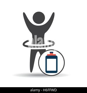 man hand up silhouette with clipboard icon design vector illustration eps 10 Stock Vector