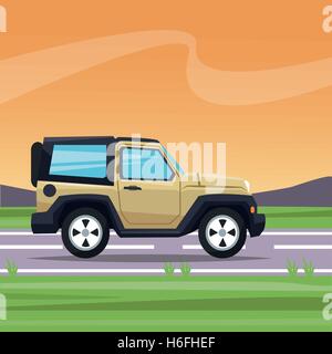 Jeep vehicle and transportation design Stock Vector