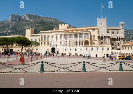 Prince's palace, Palais Princier du Monaco, Monte Carlo, Cote d'Azur, Monaco, Europe Stock Photo