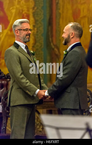 One of the first gay marriages in the UK, at the Royal Pavilion in ...