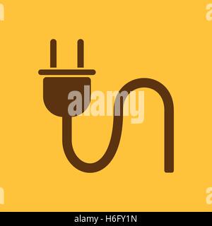 The plug icon. Electric symbol. Flat Vector illustration Stock Vector
