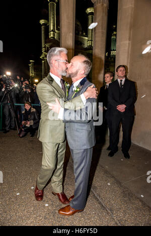 One of the first gay marriages in the UK, at the Royal Pavilion in ...