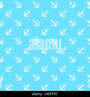 Anchor Seamless Pattern Background Vector Illustration Stock Vector