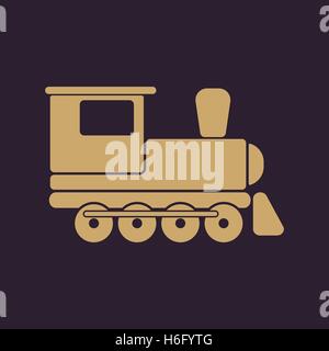 The train icon. Travel symbol. Flat Stock Vector