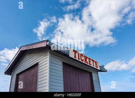 closed ticket booth in outdoor setting Stock Photo