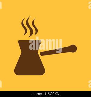 The turk icon. Coffee symbol. Flat Vector illustration Stock Vector
