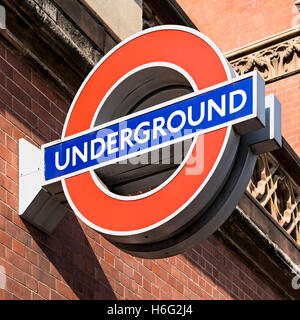 London Underground logo signage on white background England Stock Photo ...