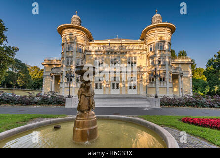Gergely Csiky Theatre, 1911, Art Nouveau style, at sunset, in Kaposvar, Southern Transdanubia, Hungary Stock Photo