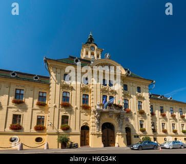 Town Hall, 1883, neo-Baroque style, in Szeged, Southern Great Plain Region, Hungary Stock Photo