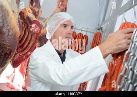 processed meat and sausages Stock Photo